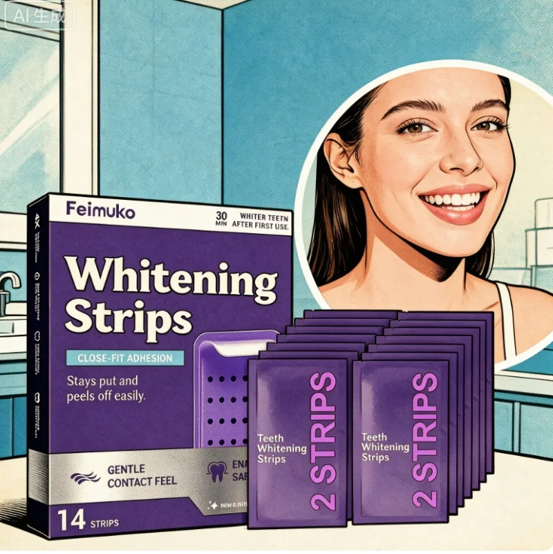 7 bandes blanchissantes violettes pour les dents, kit professionnel de blanchiment dentaire, élimine la plaque et les taches, éclaircit les dents, outils de soins bucco-dentaires pour usage domestique