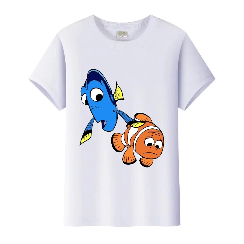 ديزني العثور على نيمو دوري صديق الرسومات فتاة تي شيرت الصبي التي شيرت الهيب هوب للجنسين بلايز رجل البلوزات الأطفال ملابس امرأة المحملة هدية #1
