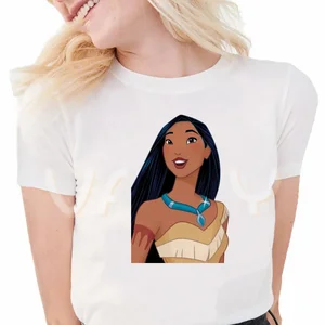 Công chúa Harajuku Pocahontas trong thời trang thấp tay thời trang áo phông nữ gốc Hip-hop Streetwear Tops Quần áo thời trang Y2K 6 Áo sơ mi chính của Pocahontas - №4