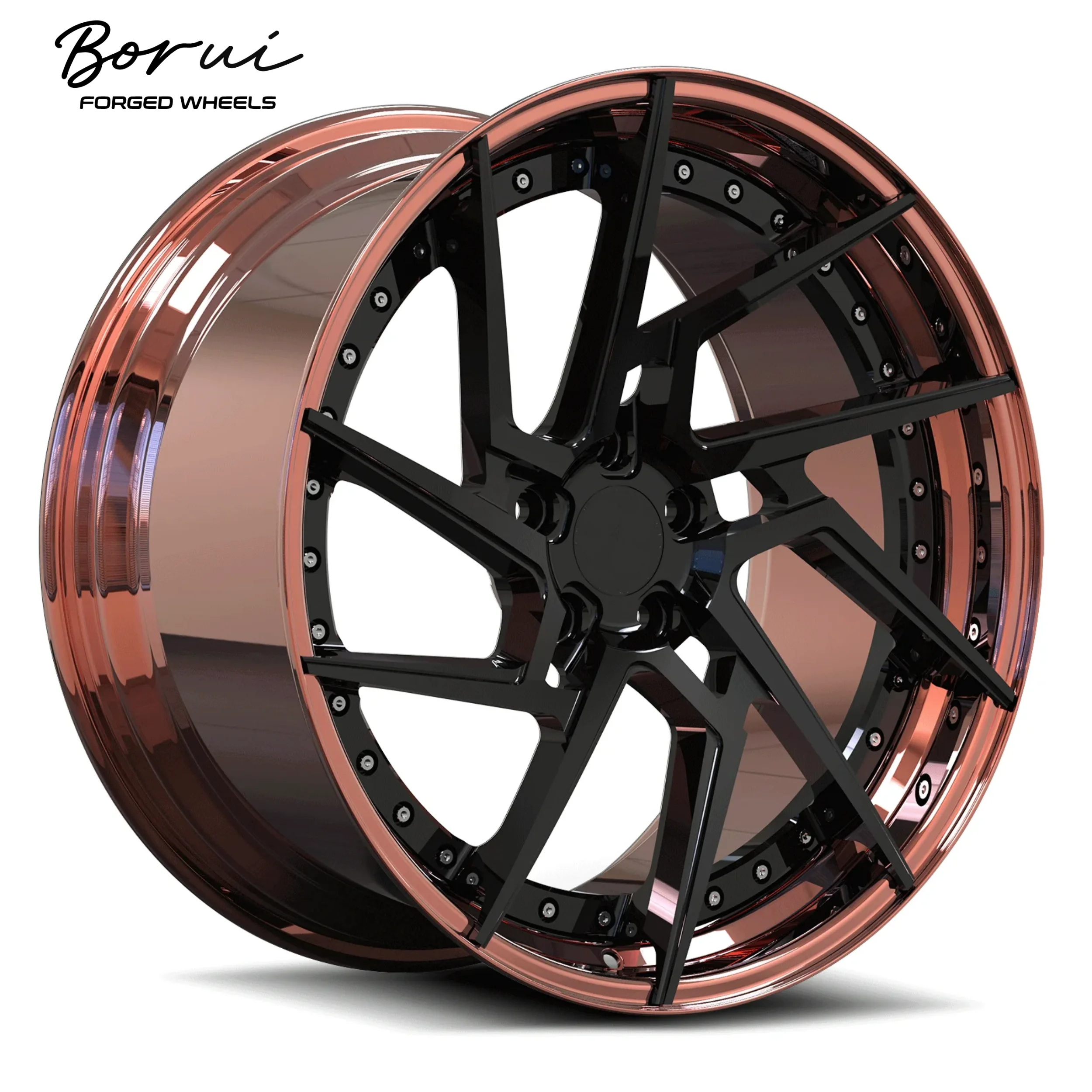 Borui Custom Forged Aluminum Alloy Wheels 2-Piece Challenger For Passenger Car Wheels & Tires
