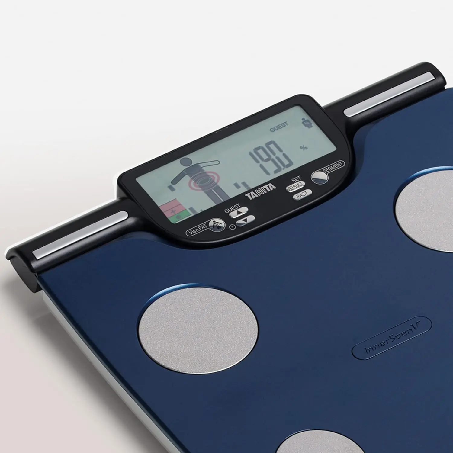 Segmental Body Composition Scale Body Fat Muscle Mass Per Body Part Daily Calorie Intake 8 Readings Blue