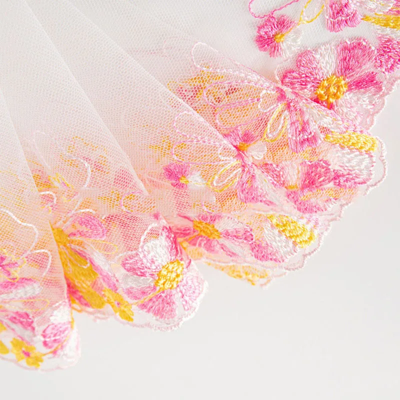 

20Yds/lot Bilateral Embroidered Lace Fabric Floral Mesh Bra Sewing Trimming Supplies Lace Trim Dress Garment Accessories Craft