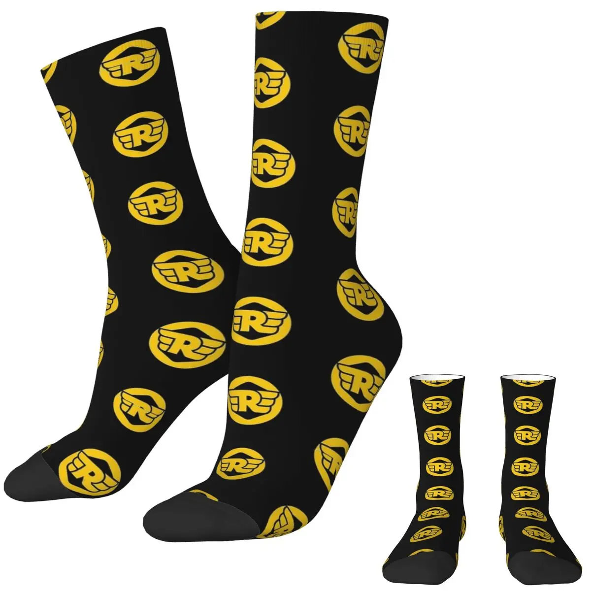 Women Men Socks Royals Enfields simple yellow Stockings Autumn Funny Comfortable Socks Graphic Cycling Anti Sweat Socks