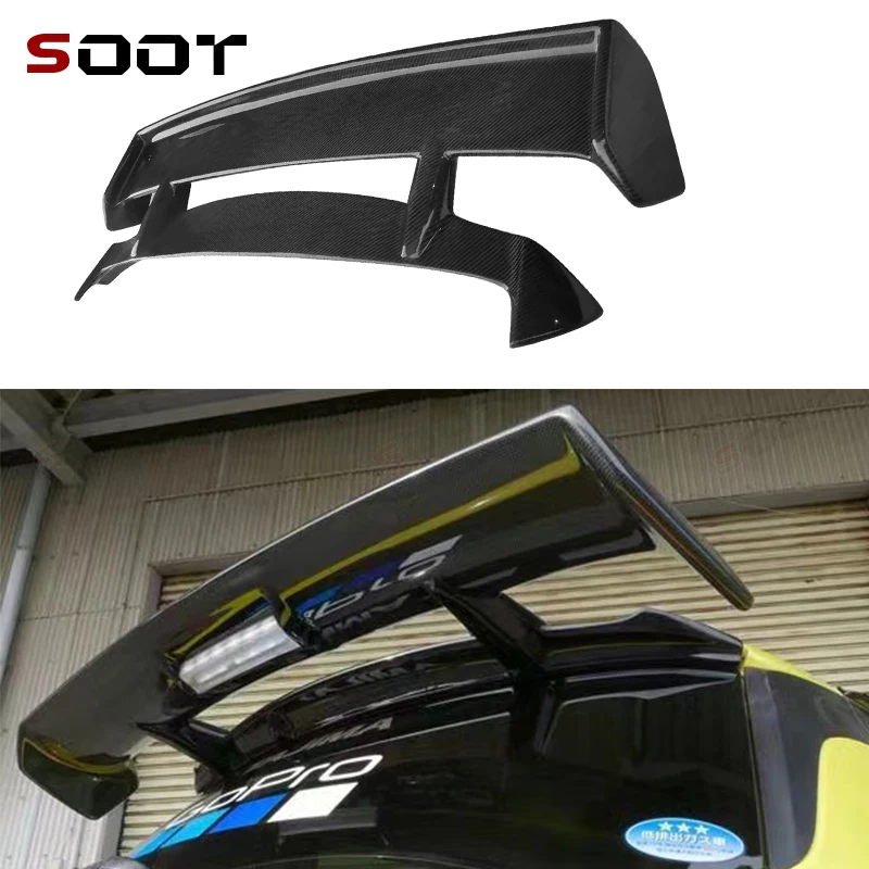 

Carbon Fiber Car Rear Trunk Spoiler For Suzuki Swift Sports ZC33S Series Tail fins Lip Wing Upgrade Car Auto Parts