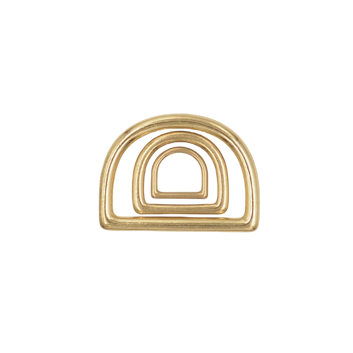 Solid D-Rings Brass Webbing Bags Leads Strap Metal D-Loop Rucksack Strap D-Shaped Ring 13mm-50mm Inner Width