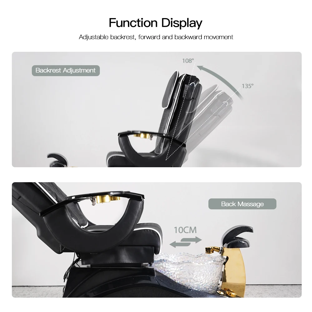 

Pedicure Spa Chair Modern Salon No Plumbing Armchair with Electric Basin Nail Tech Foot Spa Chair