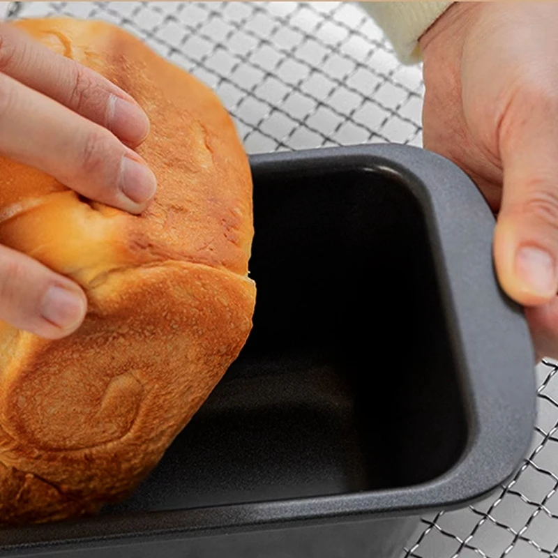 Panela de pão antiaderente retangular, Panela de pão de aço carbono, Molde do bolo de pão, Pastelaria Bakeware, DIY, 1Pc