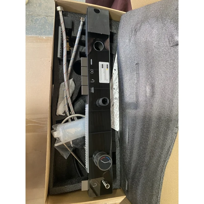 

Luxurious high-end faucet, featuring waterfall-style water flow, digital display, cup dispenser, and complete set of functions