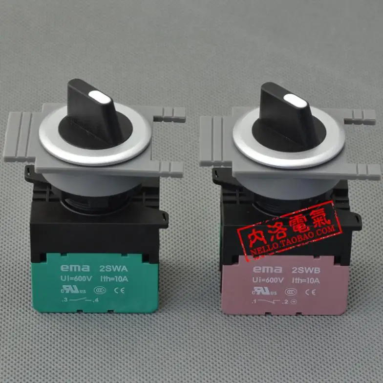 [ SA ]Imports EMA selector switch 30mm without lights E3S3/4/5K 3 segments from Reset / self-locking 1NO1NC--10PCS/LOT