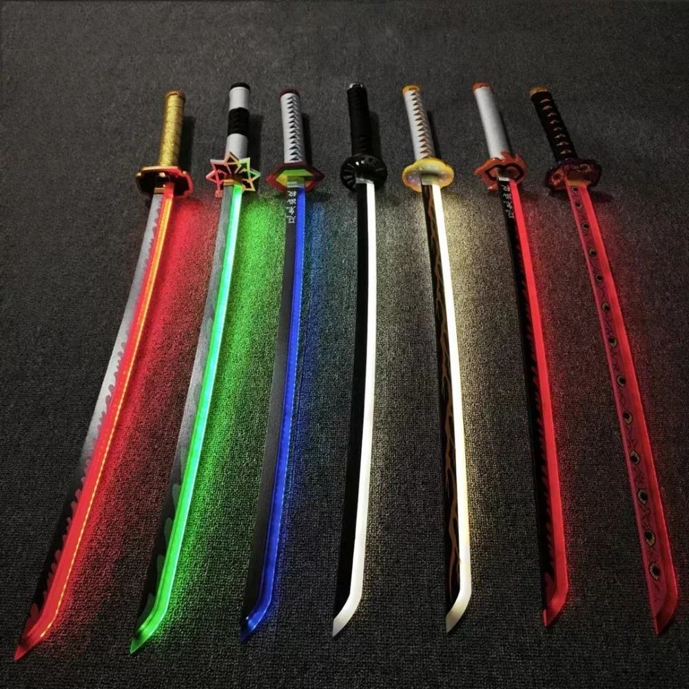 

Demon Slayer 103cm/40.56in Light Sword Cosplay Anime Peripherals Katana Swords Luminous Toys Weapon Props Model Holiday Gift