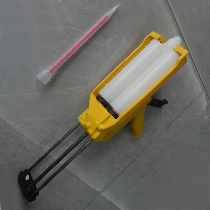 400ml AB Glue Caulking Dispenser, Sealant Gluing Tool with MC10-18 Thread Mouth & Mixing Tube Nozzle