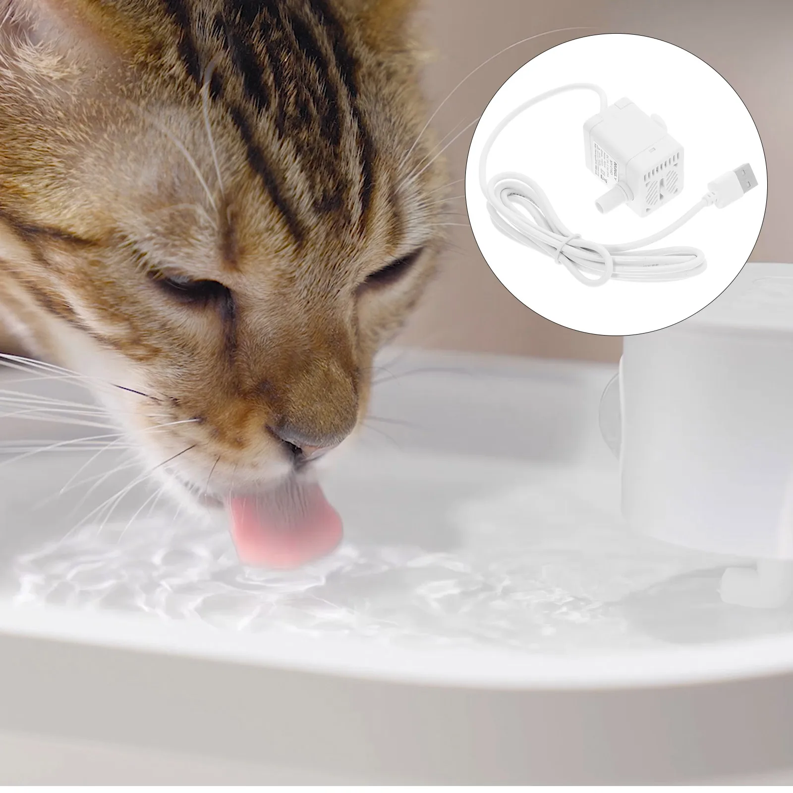 

Pet Water Pump Replacement Small Water Pump For Fountain USB Small Submersible Pumps for Cat Fountain Quiet Compact Design