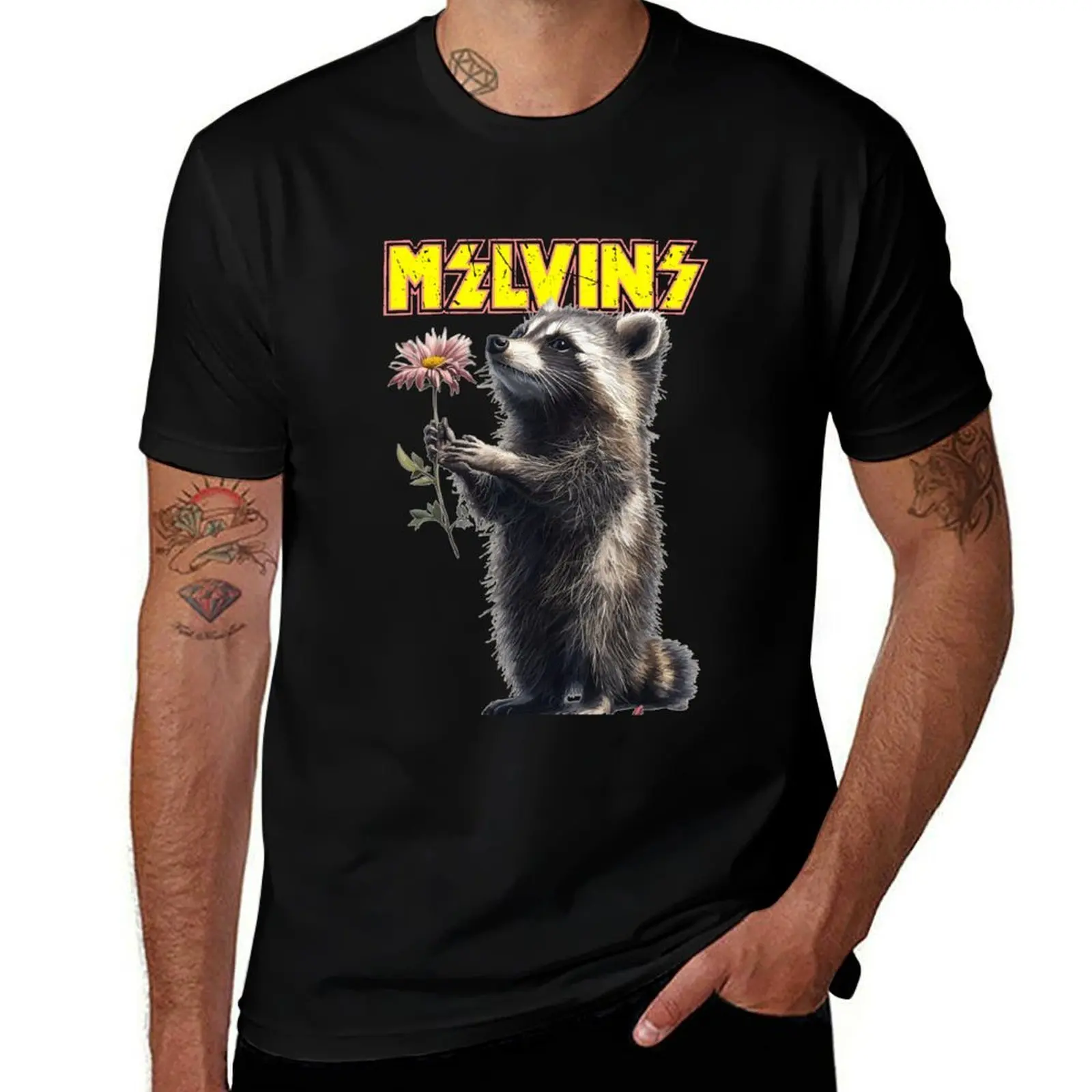 

FAT shirts Melvin Metal - tshirt for tees man DUK cotton Raccoon t man graphic the shirt Heavy t T-Shirt anime