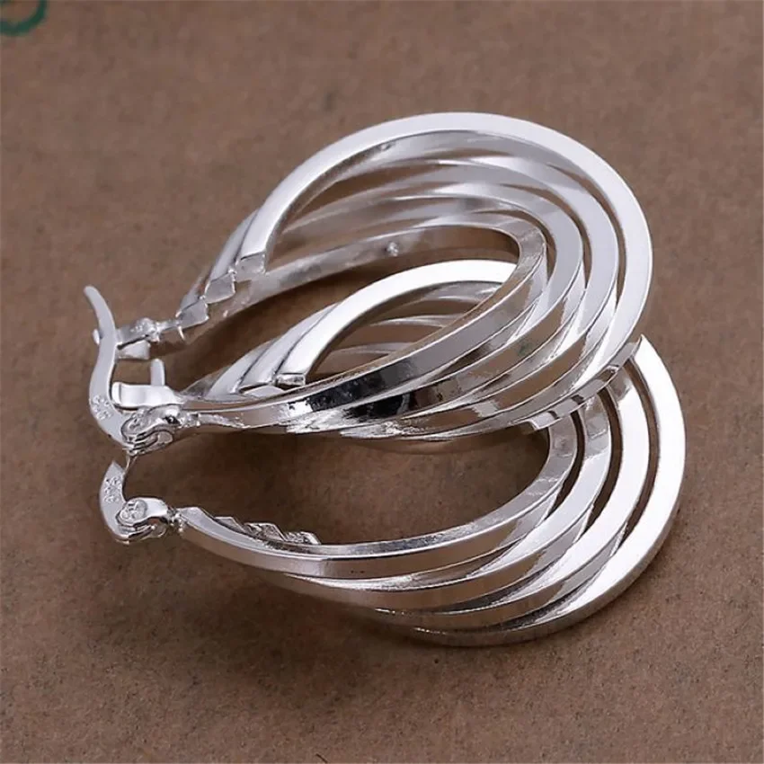 Christmas Gift High Quality Fashion Jewelry Silver 925 Plated Earrings Factory Direct Free Shipping