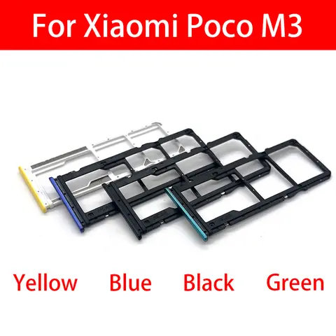 샤오미 Poco M3 Sim Tray 교체 부품 용 SIM 카드 슬롯 트레이 홀더