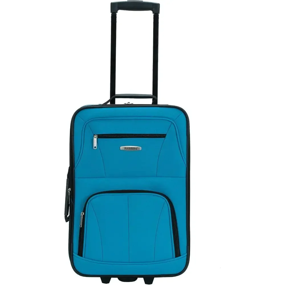 Upright Luggage Set, Expandable, Turquoise, 4-Piece (14/19/24/28)