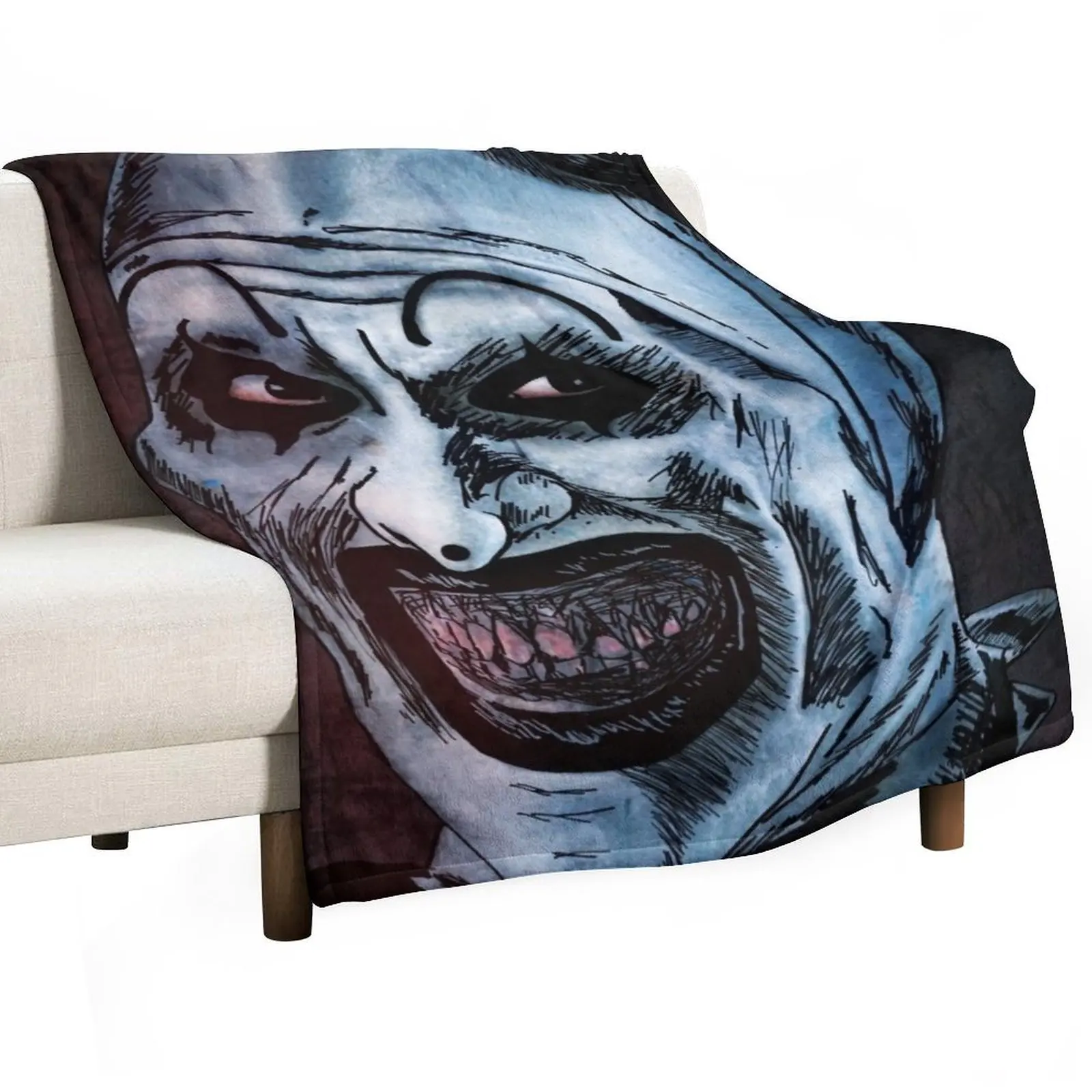 

Art The Clown Throw Blanket warm for winter cosplay anime Personalized Gift halloween Blankets