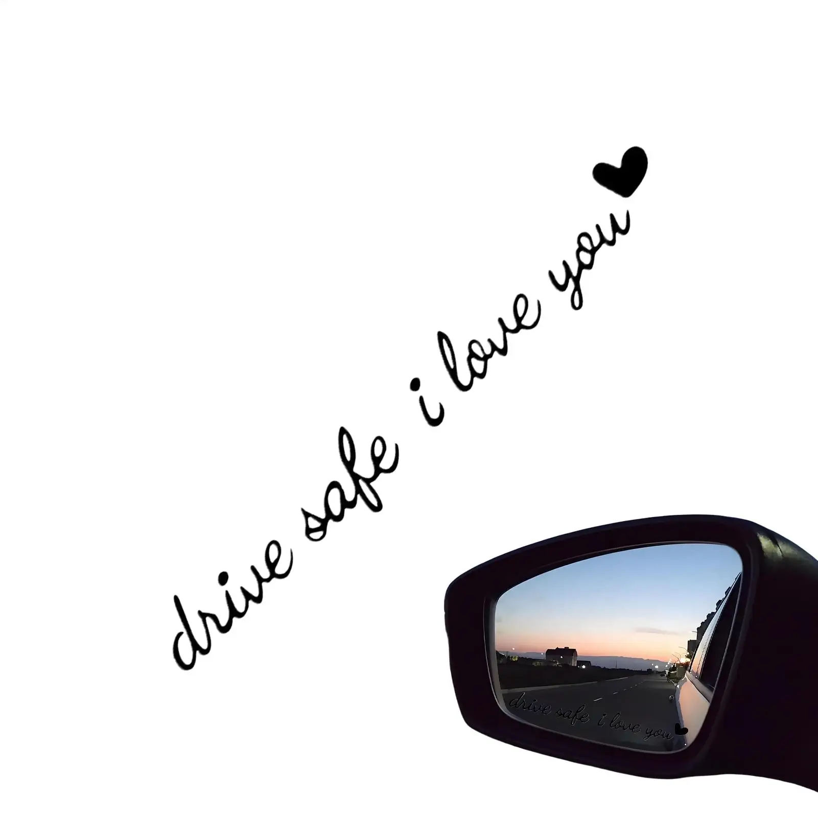 

Rearview Mirror Sticker Drive Safe I Love You Car Mirror Sticker Cute Vehicle Accessories For Dashboard Windshield Window