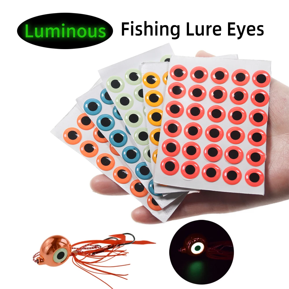 50PCS/Pack 3~7mm Luminous Epoxy 3D Fish Eyes For Jigs Streamer Flies Soft & Hard Fishing Lure Fly Tying Material