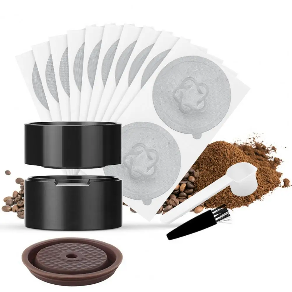 1 Set Coffee Capsule Shell Filler Kit Lid  Nespresso Vertuo Pods Tamp Press Vertuo Capsules Holder And Brush Powder Filler Set