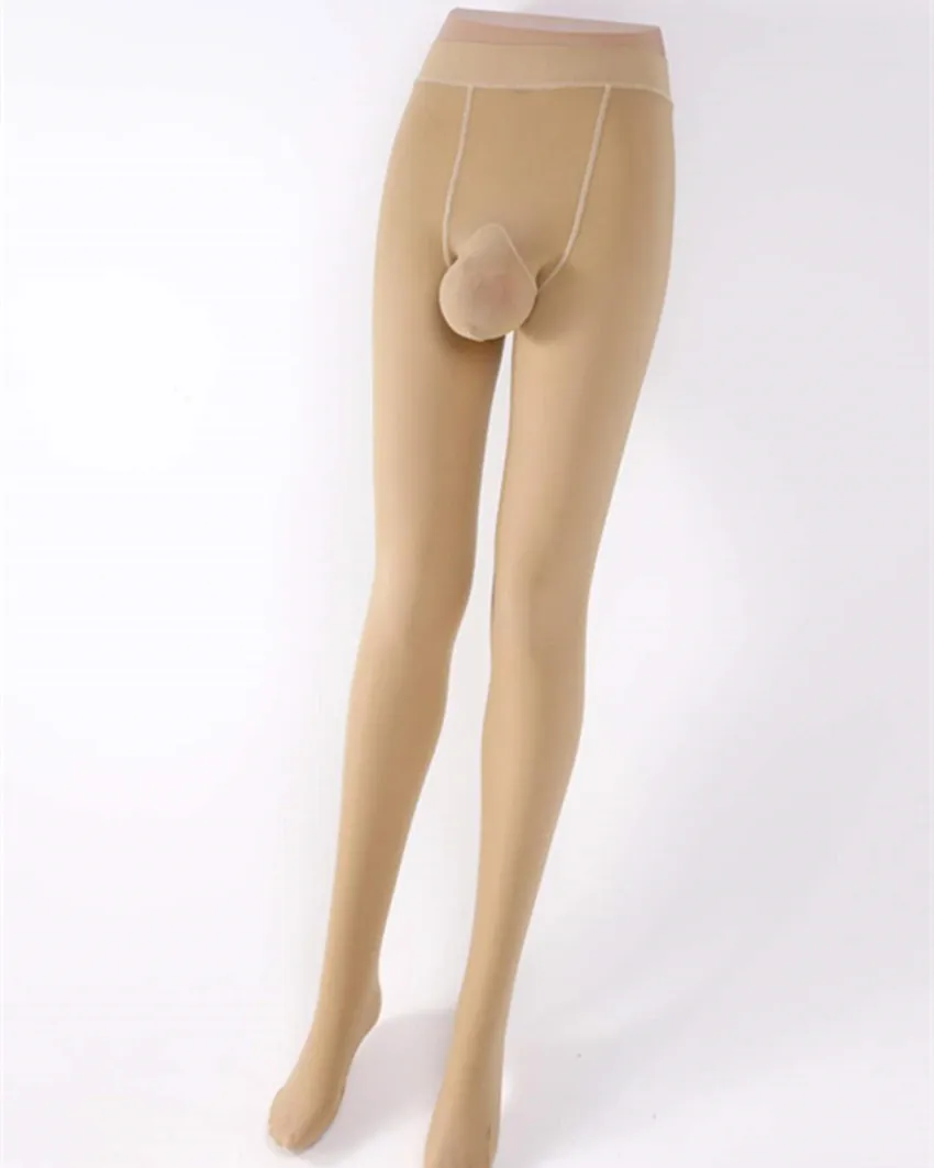 

Men's Leggings Pantyhose Elastic Plus Size Sissy Erotic High Waisted JJ Sheath Stockings Comfortable Warm Couple Costume