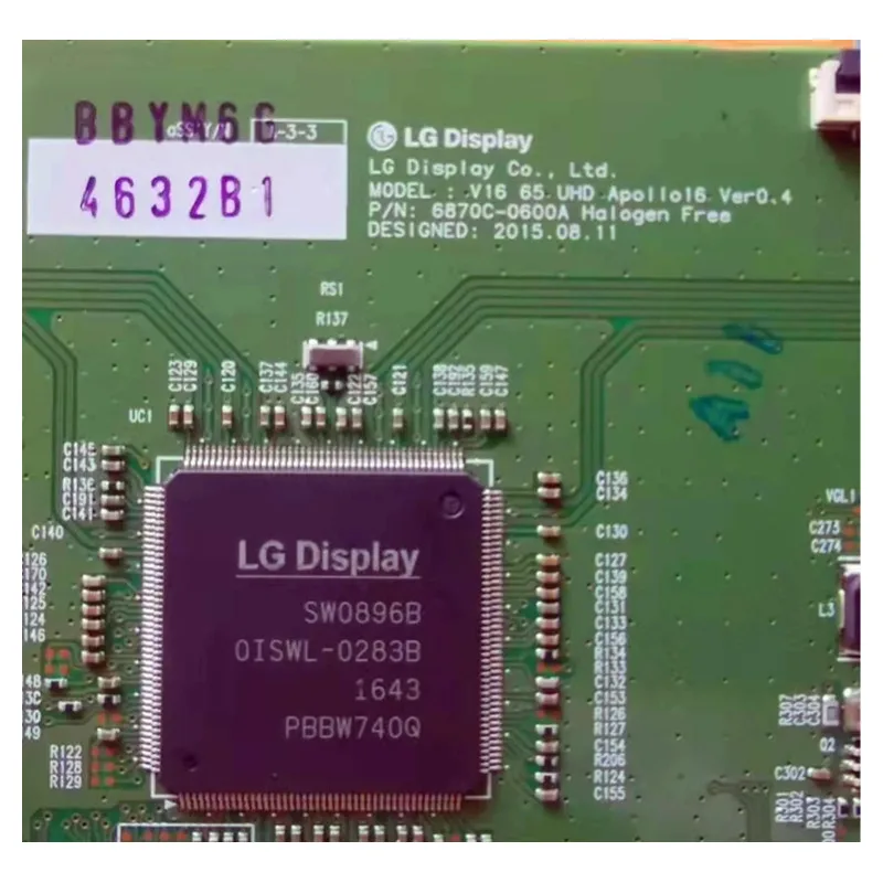 Original V16 65 UHD Logic Bboard 6870C-0600A 65-Inch Special Tcon Board