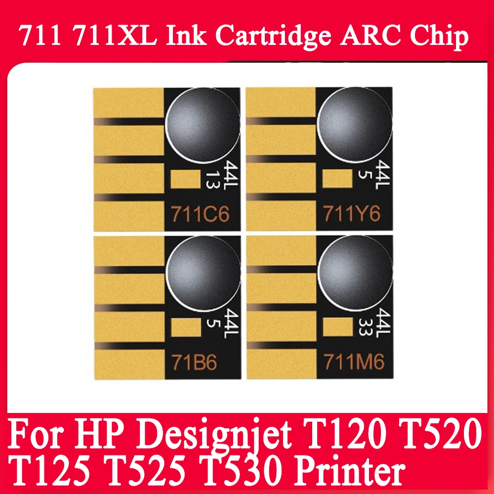 711 711xl cartucho de tinta chip arco para hp designjet t120 t520 t130 t125 t525 t530 36/24 Polegada impressora auto-redefinição chip arco