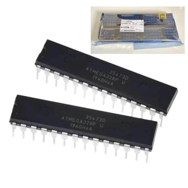 Chip ATMEGA328P-PU DIP-28 ATMEGA328 ATMEGA328-AU AVR Integrated Circuit Microcontroller 8-bit 32KB Flash Memory