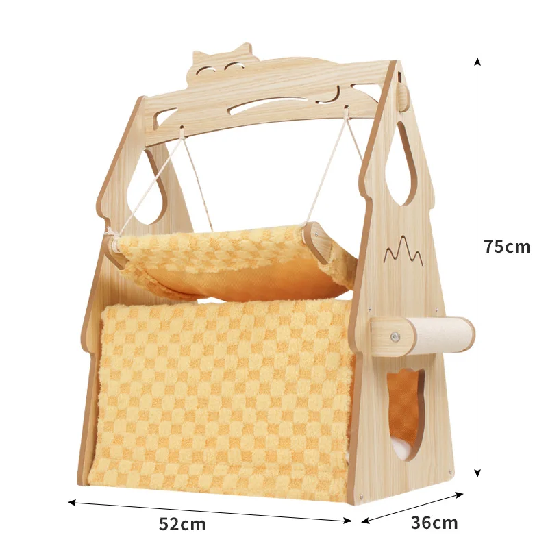 

N Cat Nest Four Seasons Universal Double Bunk Pet Bed Cat Shaker Hanging Basket Window Floor Standing Cat Swing Hammock