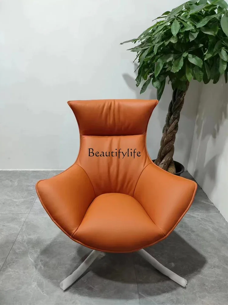 

Italian minimalist single sofa chair light luxury high-end rotating lazy leisure chair