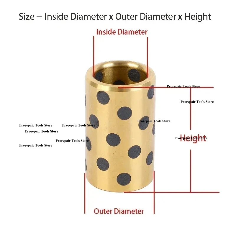 

1pcsPremium JDB Series 8x12x25mm Copper Bushing, Oilless Self-Lubricating Bearing for CNC 3D Printer Rails