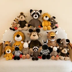 25-35cm Jungle Animals Plush Soft Stuffed Doll Rabbit Dog Elephant Lion Tiger Raccoon Monkey Kawaii Plush Children Birthday Gift