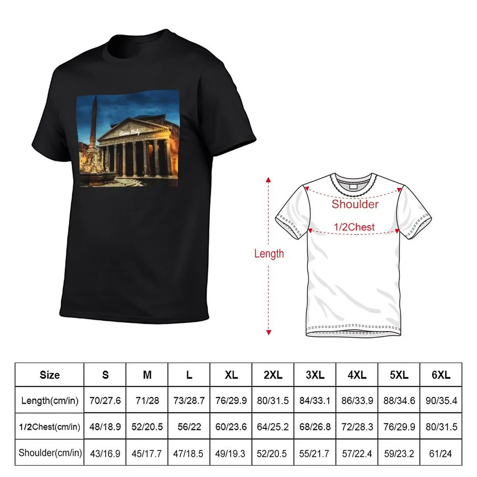 Rome, Italy - Impressive Pantheon T-Shirt Aesthetic clothing cute tops boys animal print shirts graphic men clothings