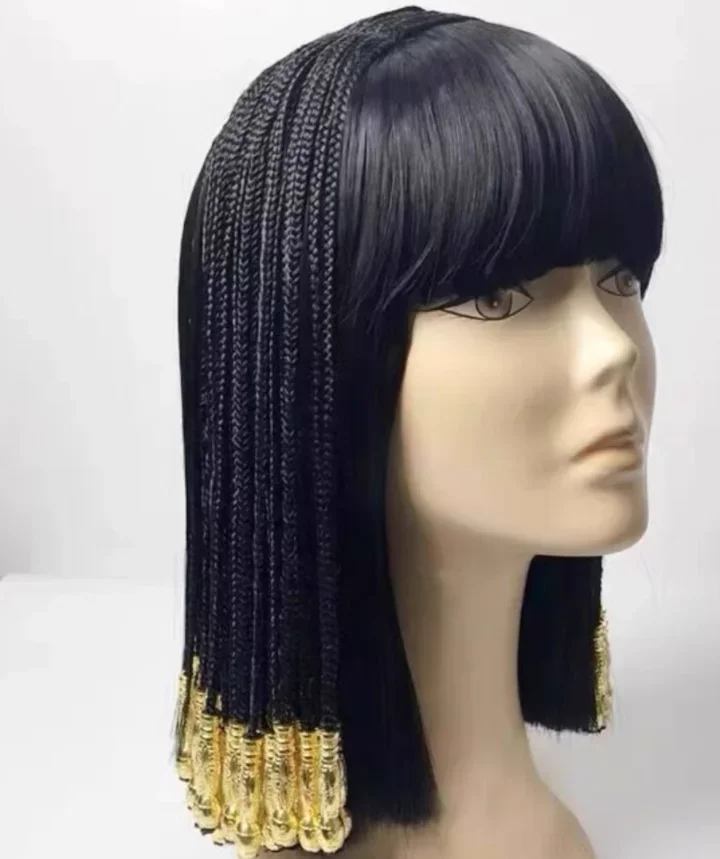 Parrucca Cleopatra Accessori per capelli di Halloween Copricapo cosplay Anime Nightclub Treccia sporca Spettacolo di danza