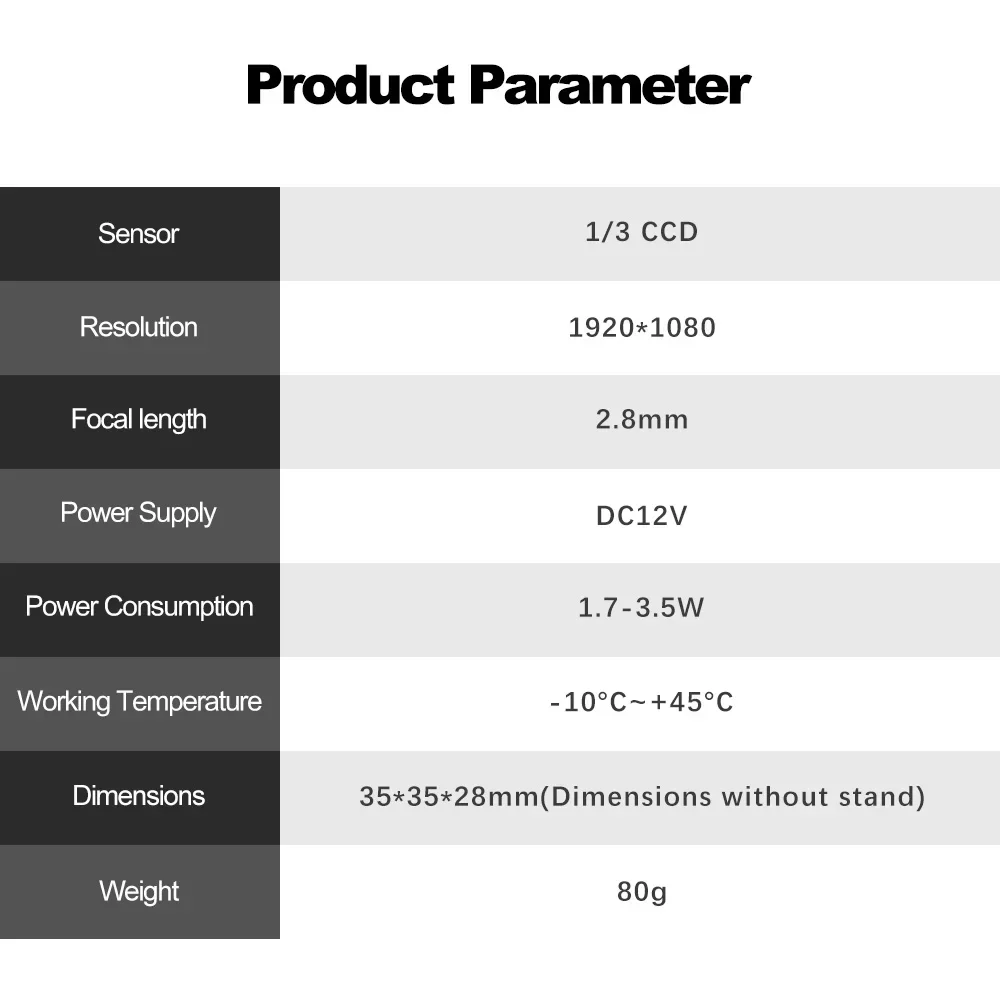 Mini cámara de visión nocturna con luz negra HD de 1080P, cámara miniaturadora AHD de 2MP, vigilancia de seguridad analógica, Micro Monitor de vídeo