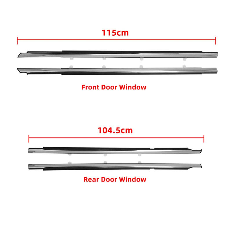 Tira de sellado para puerta de ventana de coche, Deflector de lluvia cromado, accesorios deflectores exteriores, 2008-2012 para Honda Accord, 4 Uds.