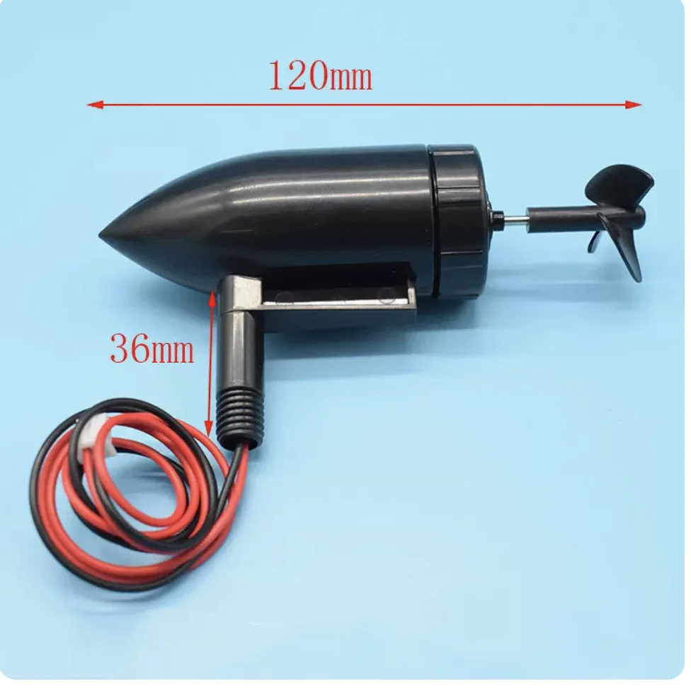 Remote control fishing bait boat model 7.4V underwater propeller motor engine 12CM waterproof propeller with 3 blade propeller