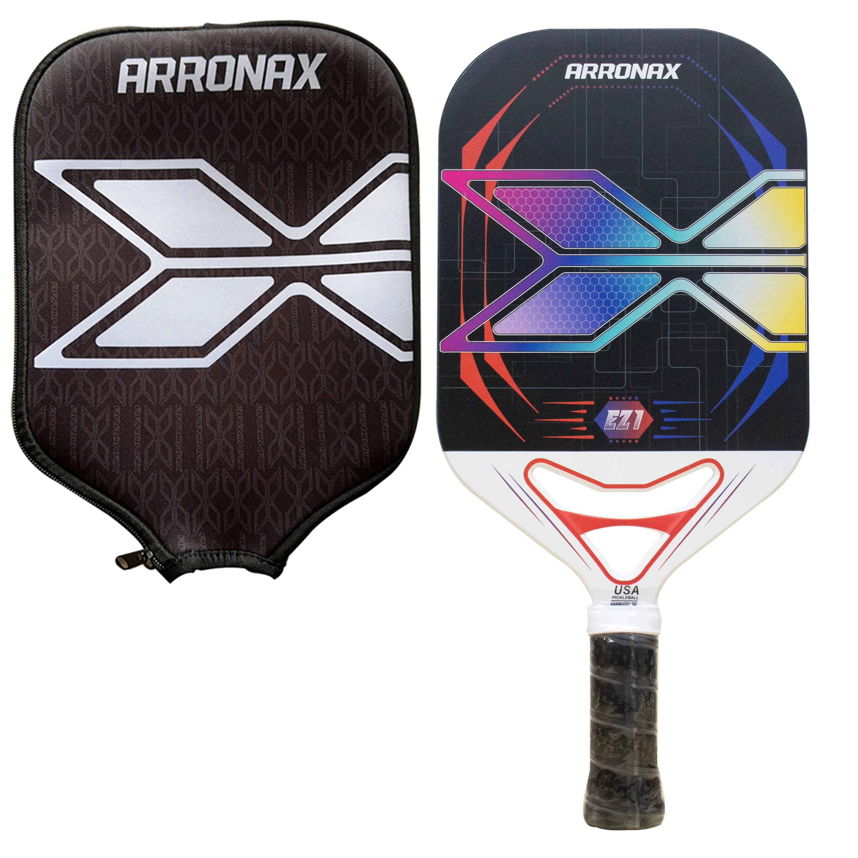 Arronax-Pickleball Racket Paddle, Thermoformed for USAPA Compliant, Carbon Fiber Textured Surface, Pro, 13mm