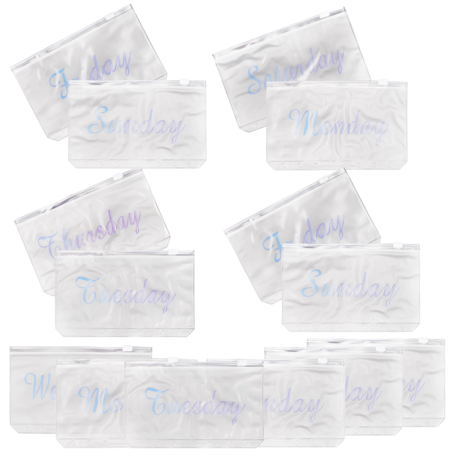 

14 Pcs File Holder A6 Zipper Bag Binder Loose Leaf Bags Pvc Pockets for Binders