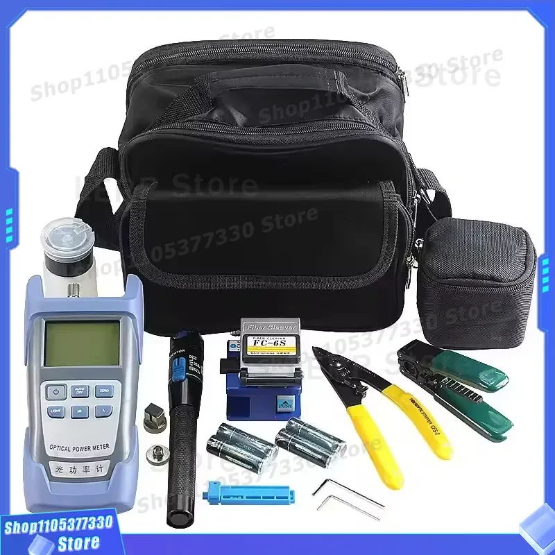 OPM VFL FC-6S Fiber Optic Tool Kit FTTH Fiber Optic Power Meter WiFi 4G Network Compatible Splicing Stripper Fiber Cleaver