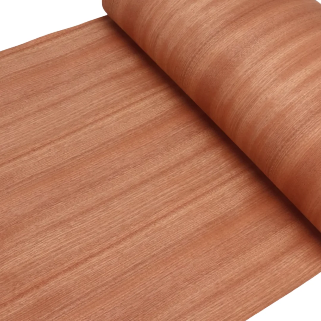 Size:2.5x0.58m Thick:0.25mm Sapele Straight-Grain Wood Veneer Sheet Ideal for DIY Home & Furniture Decoration