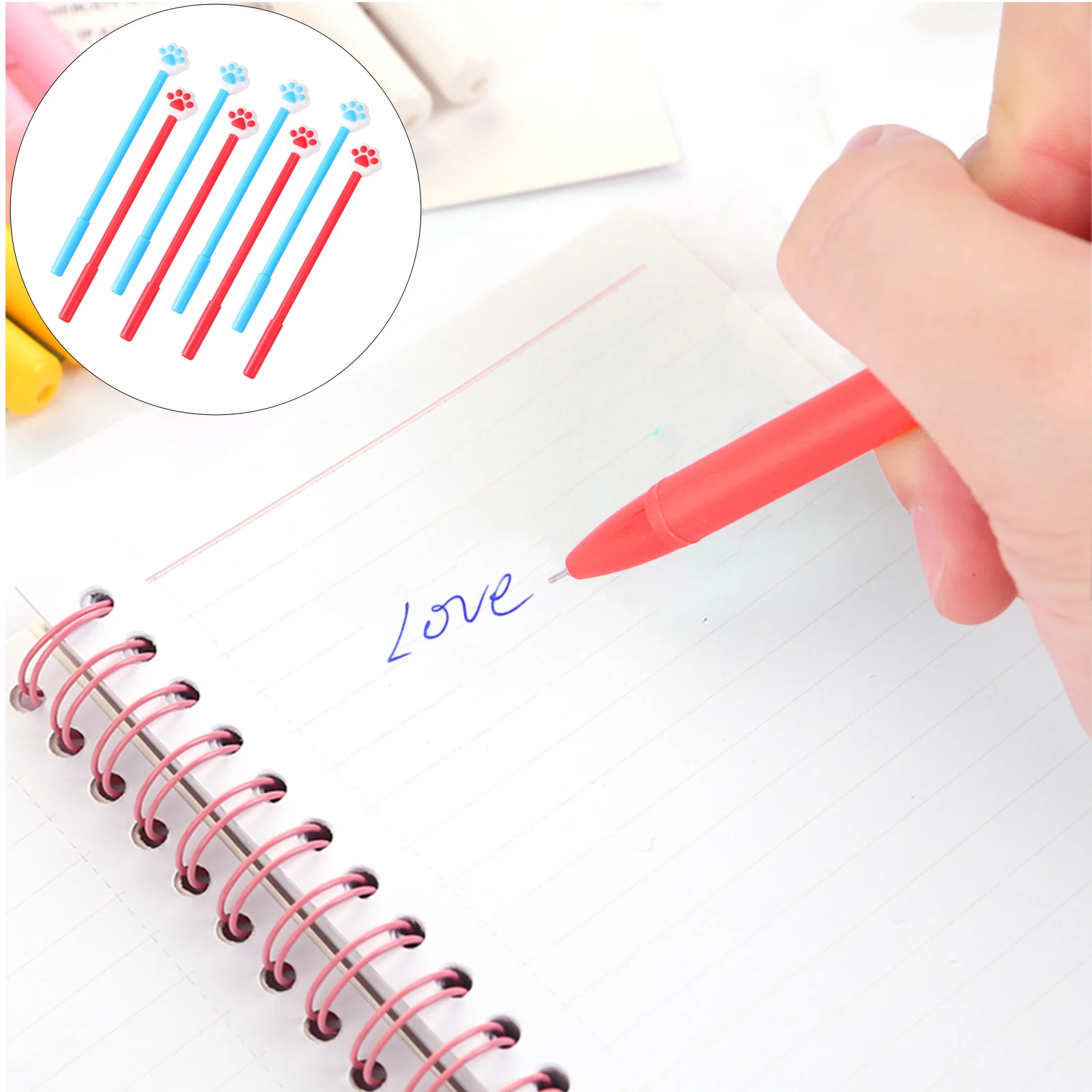

16 шт., гелевая ручка «кошачья лапа», гладкие гелевые ручки для письма для студентов, офисный рисунок, школьные принадлежности, разные цвета