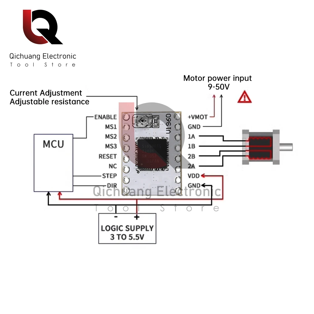 TB67S109 Stepper Motor Driver Module Máximo 4A Atual Drives 42/57 Motors Impressora 3D Acessórios