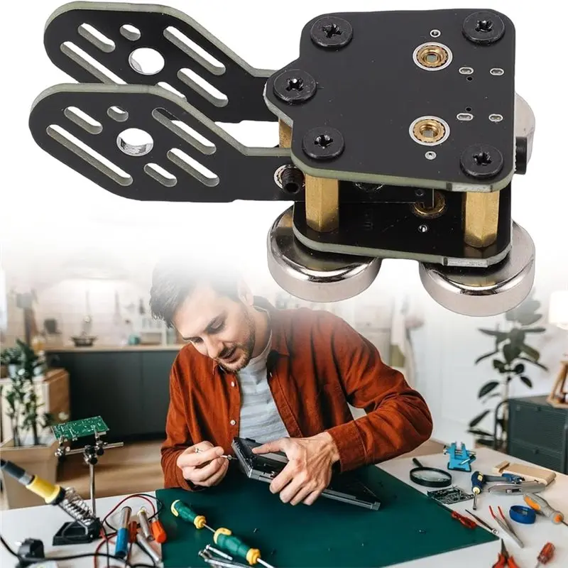 SOFT-Double Paddle CW Key Morse Code Keyboard, 3.5Mm Jack Type-C For Smartphone, Quick Response, Strong Magnetic Base