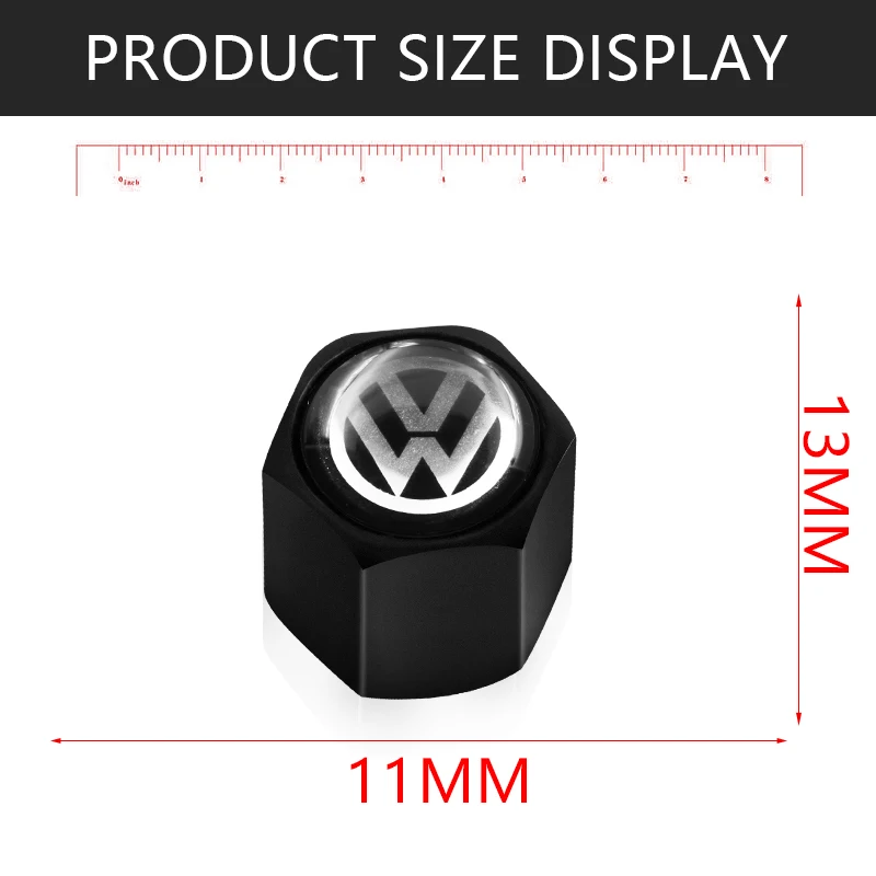 Car Wheel Tire Valve Stems Cap With Keychain Keyring Badge For Volkswagen CC Golf 4 6 7 GTI Tiguan Passat B5 B6 B7 Jetta MK5 MK6