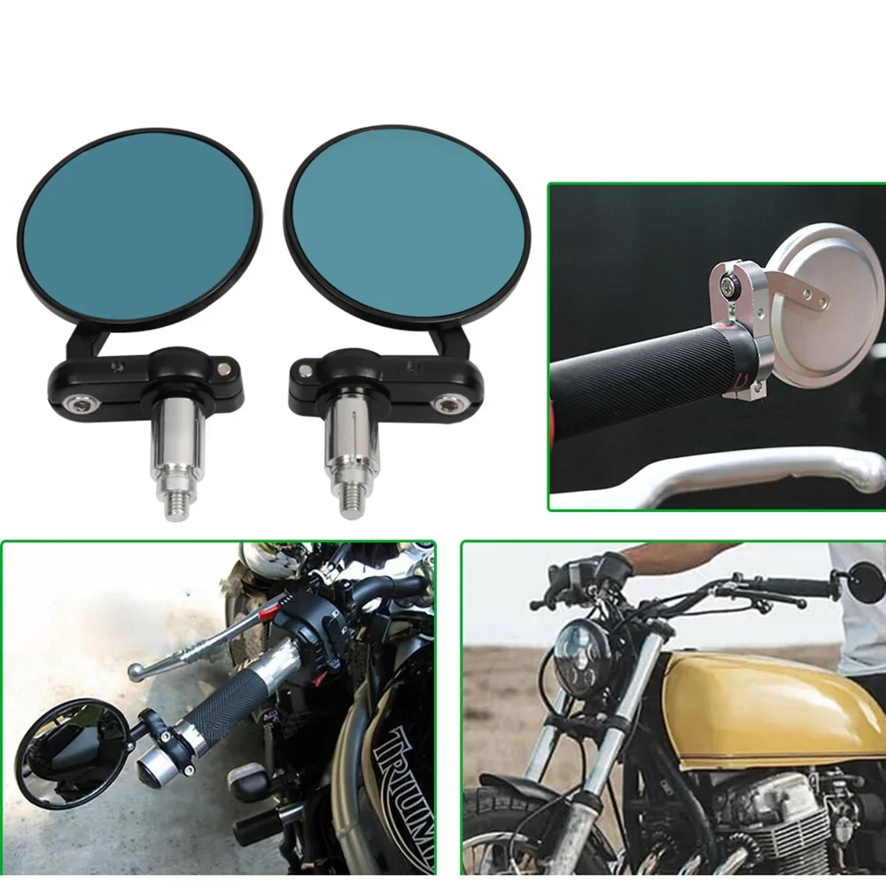 

1 Pair of Round Motorcycle Rearview Mirror 22mm Universal Handle Mirror Motorcycle Rearview Mirror