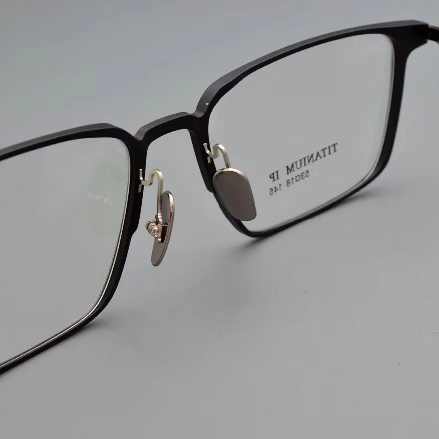 Ultralight Full Frame Pure Titanium Glasses Frame Aluminium Myopia For Men Optical Prescription Eyeglasses High-Quality 53 18