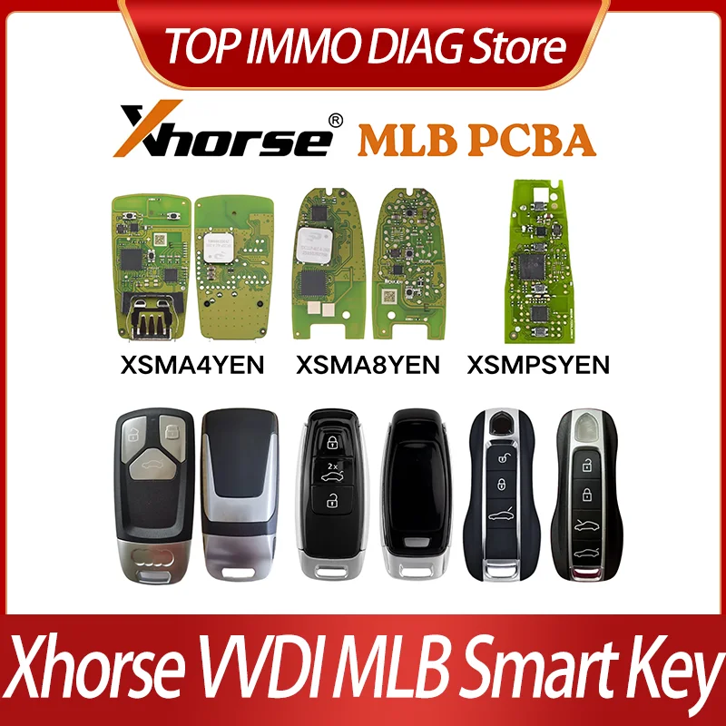 Xhorse VVDI MLB Universal Smart Key 434MHZ OEM Solution XSMA4YEN XSMA8YEN XSMPSYEN PCBA+Shell For VVDI MLB TOOL MLB MQB Adapter