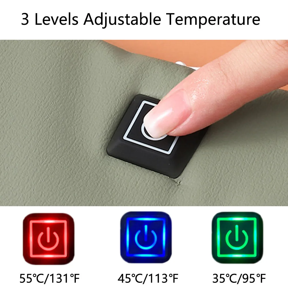 Rechargeable Hand Warmer Electric Double-sided Heating Hand Warmer Outdoor Heated Pad Winter Gift For Camping Travel Portable