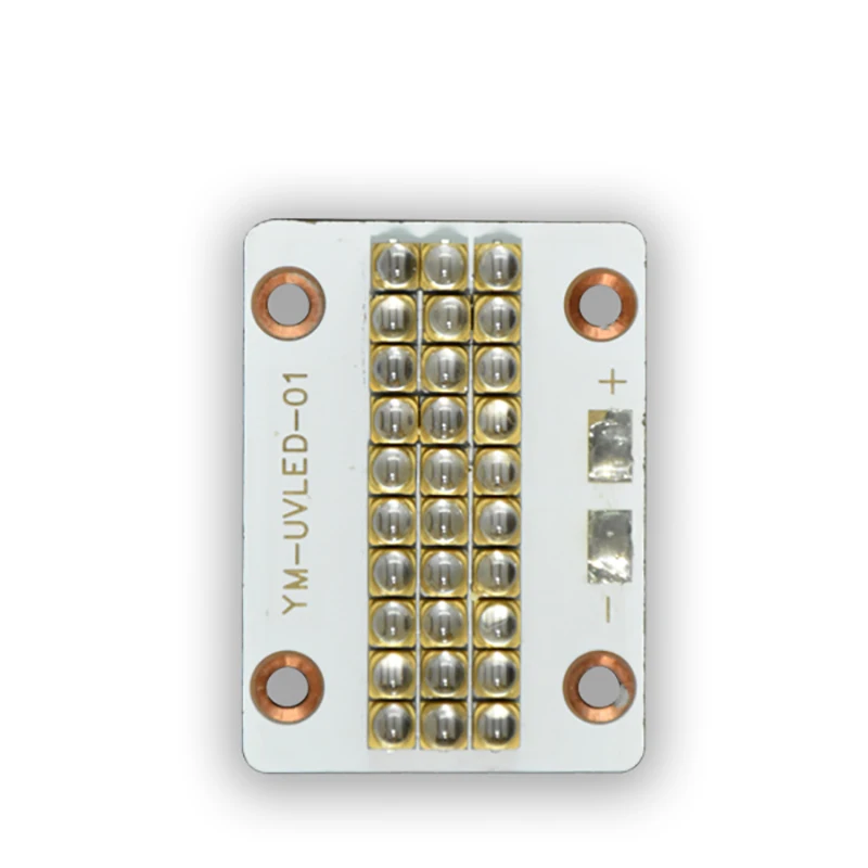 Módulo LED UV de alta potencia, lámpara de lente de cuarzo, 90W, PCB, 365nm, 385nm, 395nm, 405nm, curado especial para impresoras 3D